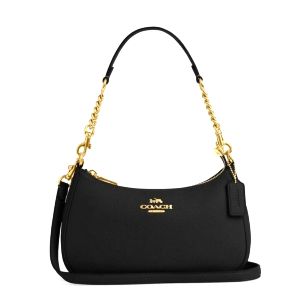 New! Style #CV934, Coach Teri Shoulder Bag in Gold/Black (Only 1 left!)